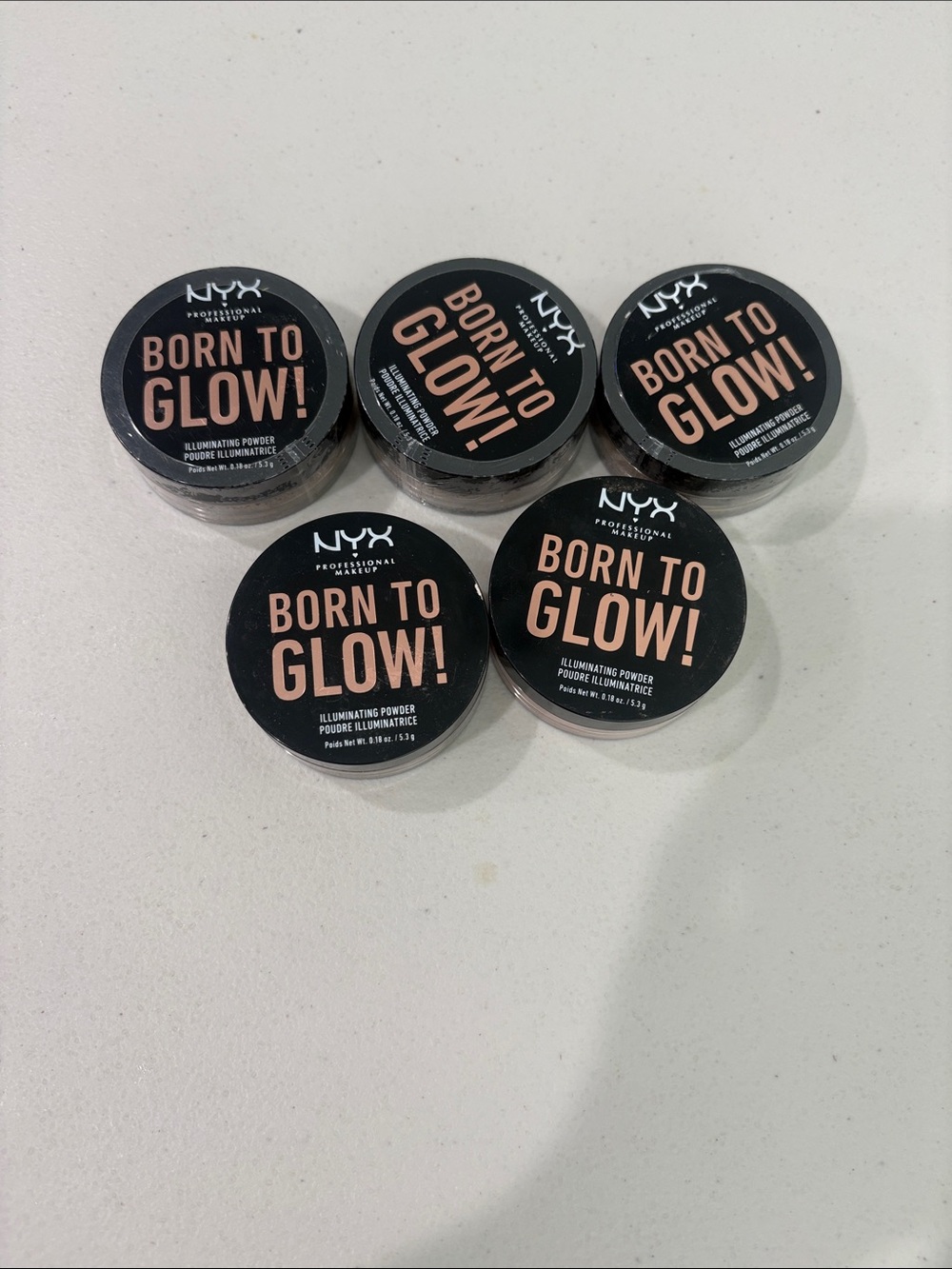 NYX Born To Glow powder bundle of 5 pieces